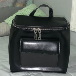 Black mini backpack